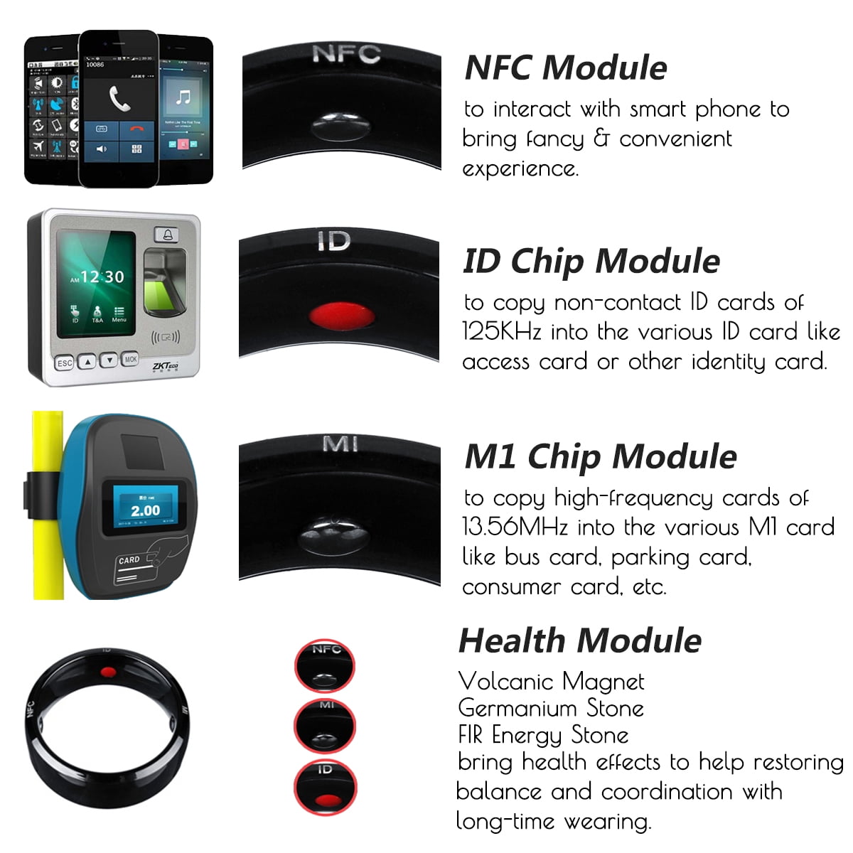 NFC Smart Finger Digital Ring Wear verbinden Android Magic Ring Phone Equip